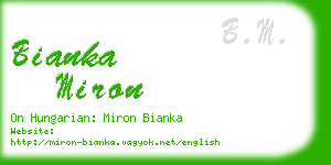 bianka miron business card